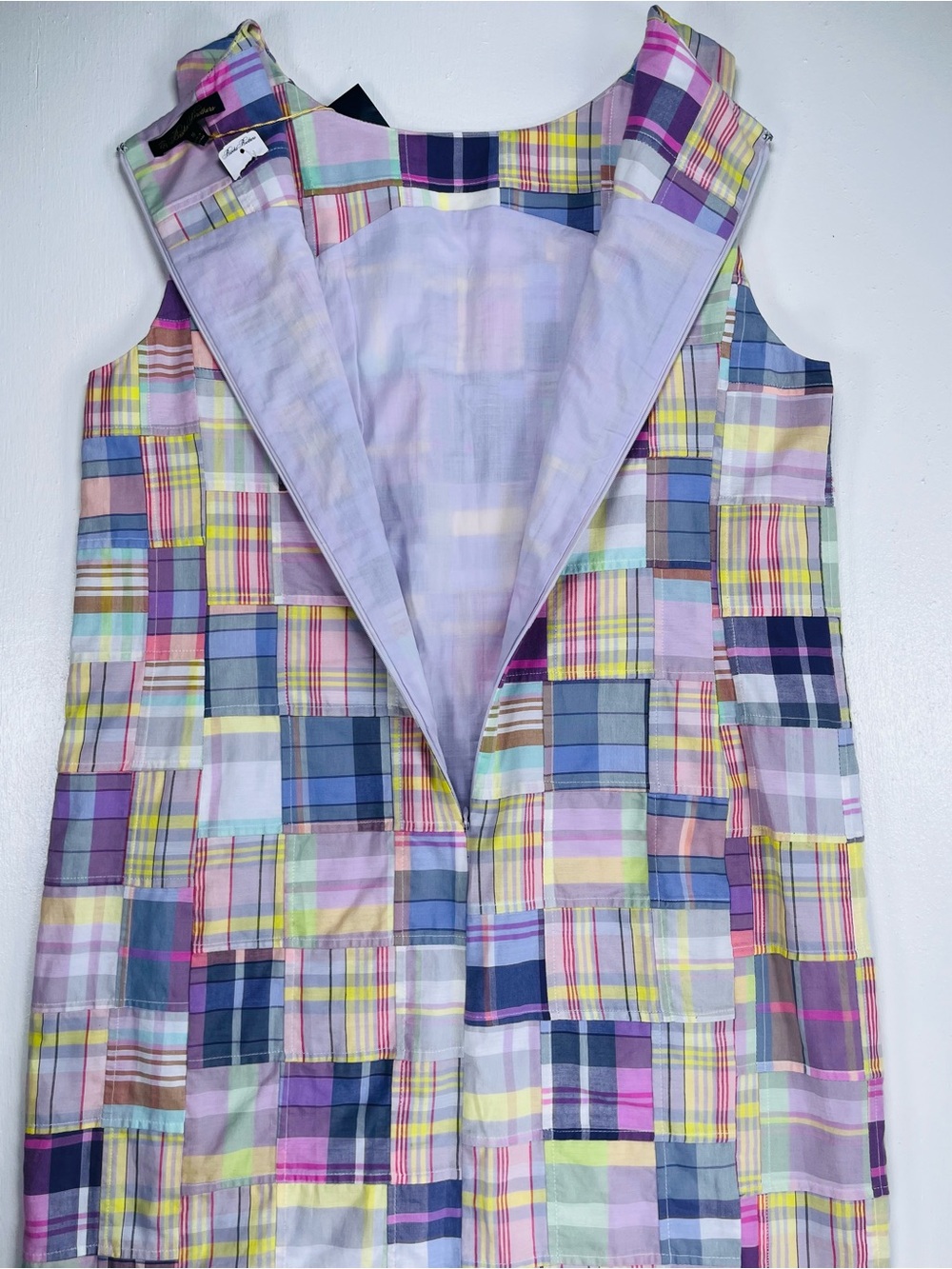 Brooks Brothers Madras Patchwork Plaid Dress - Picture 6 of 6